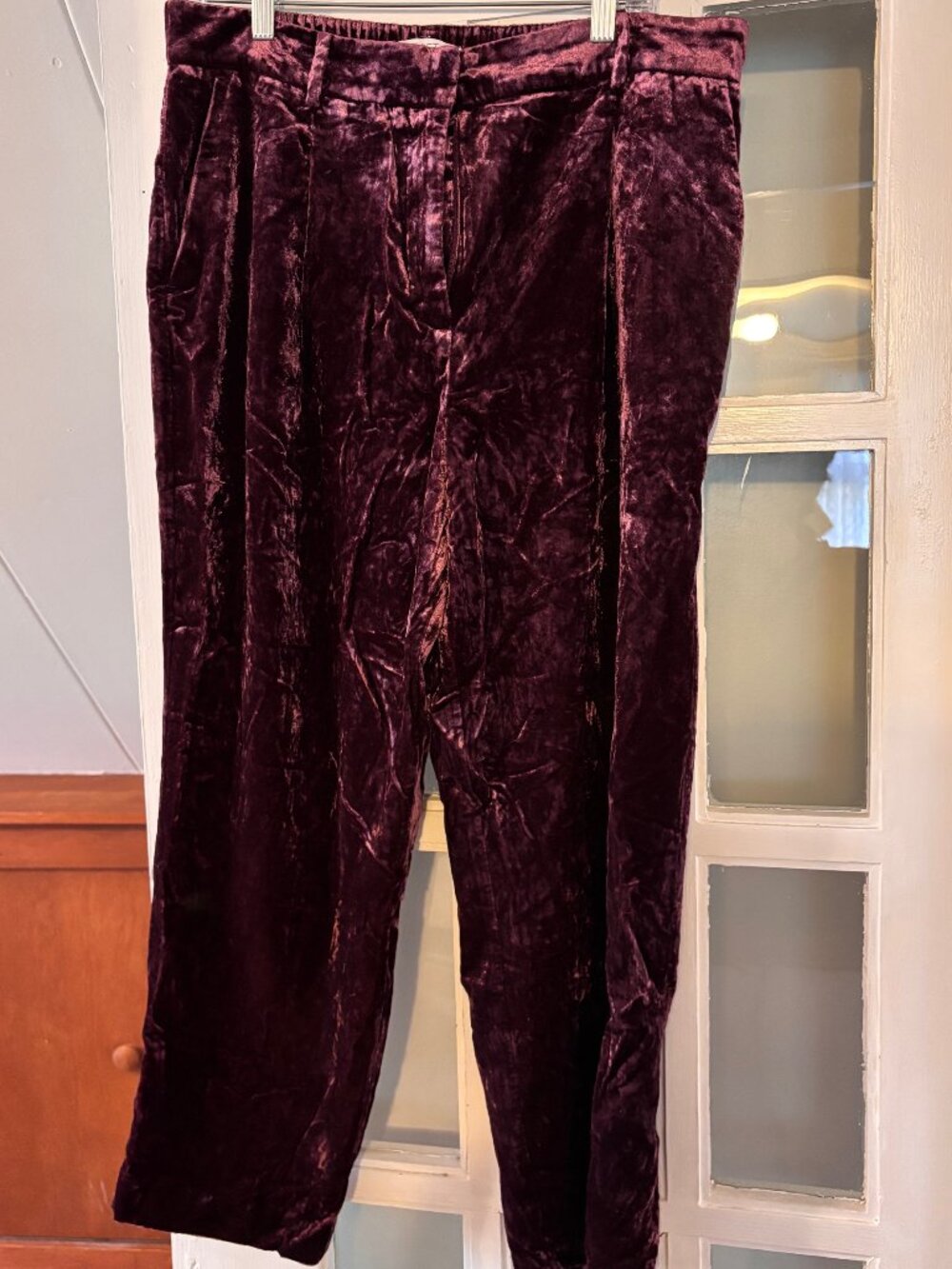 LOFT Velvet Pant in purple